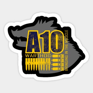 A-10 Warthog (distressed) Sticker